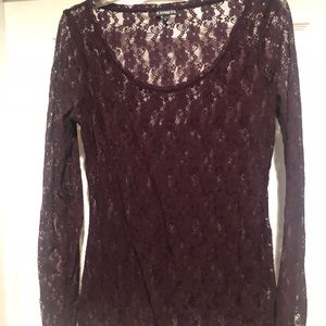 Lace long sleeve shirt Express